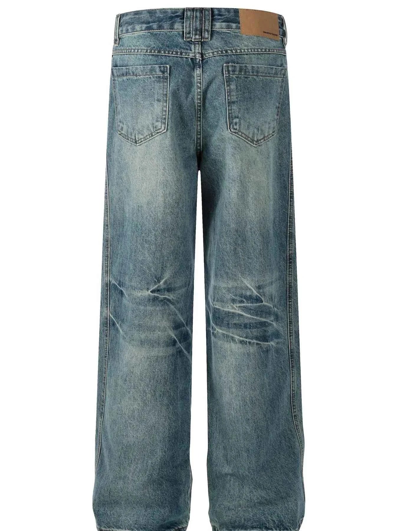 Men's Wash Wide Leg Jeans